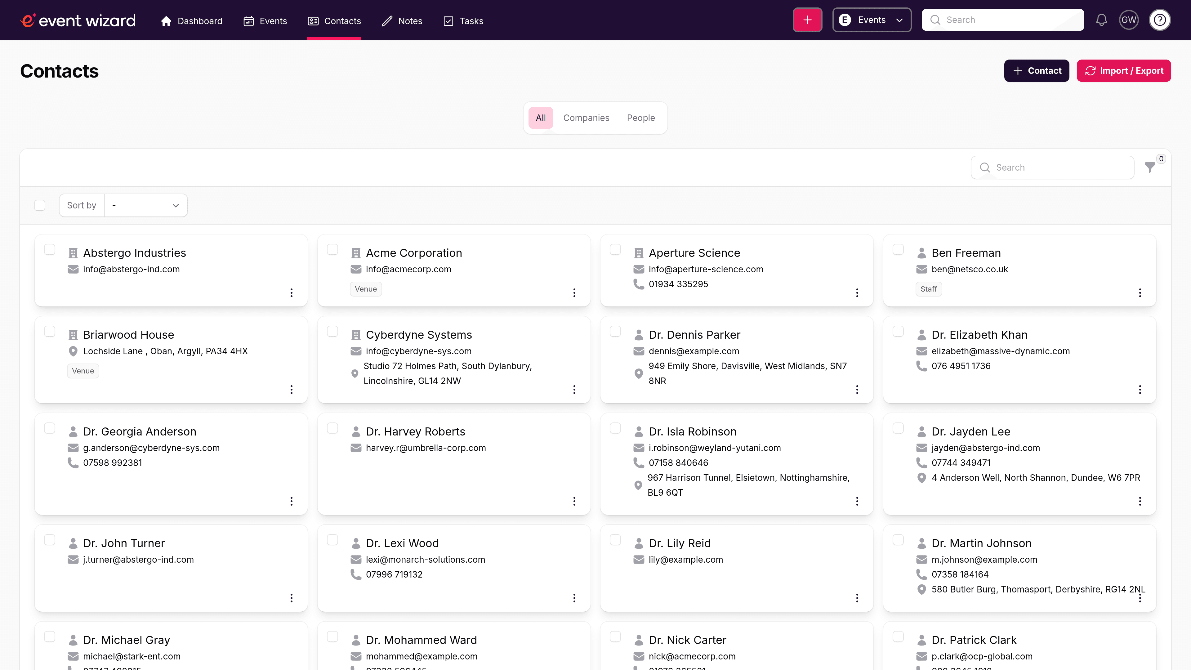 CRM screenshot